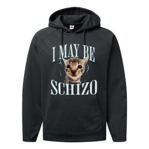 Funny Silly Cat Meme Performance Fleece Hoodie