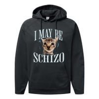 Funny Silly Cat Meme Performance Fleece Hoodie