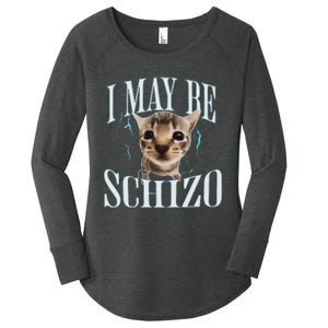 Funny Silly Cat Meme Women's Perfect Tri Tunic Long Sleeve Shirt