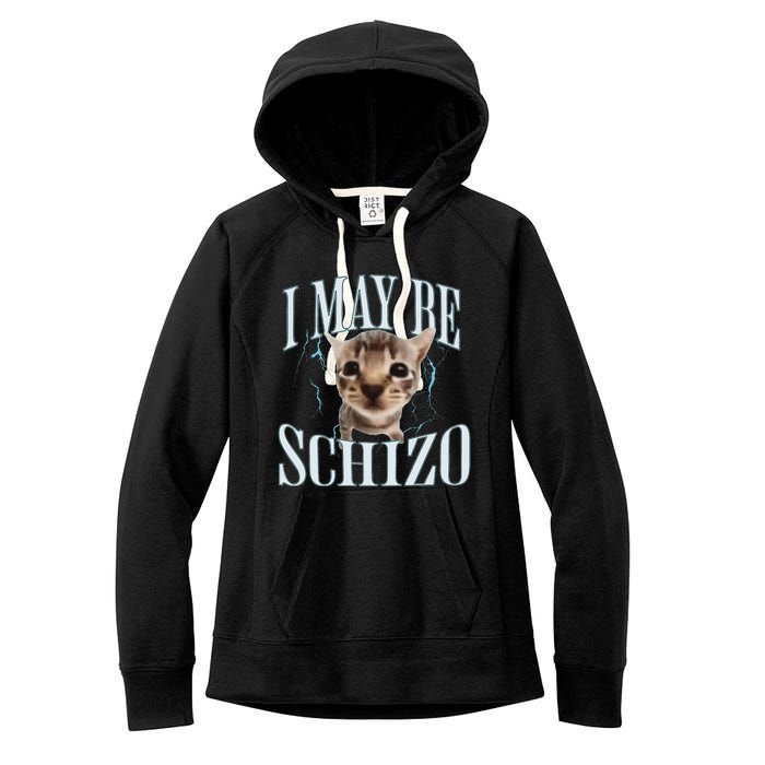 Funny Silly Cat Meme Women's Fleece Hoodie