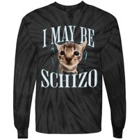 Funny Silly Cat Meme Tie-Dye Long Sleeve Shirt