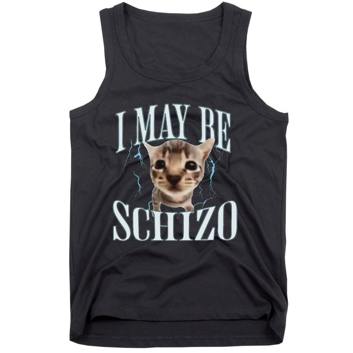 Funny Silly Cat Meme Tank Top