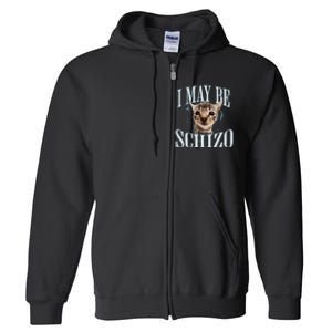 Funny Silly Cat Meme Full Zip Hoodie