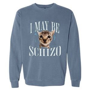 Funny Silly Cat Meme Garment-Dyed Sweatshirt