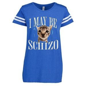 Funny Silly Cat Meme Enza Ladies Jersey Football T-Shirt