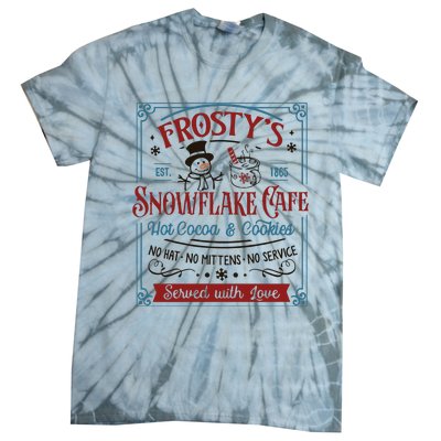 Frostys Snowflake Cafe Christmas Vibes Tie-Dye T-Shirt