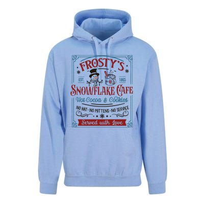 Frostys Snowflake Cafe Christmas Vibes Unisex Surf Hoodie