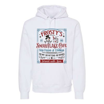 Frostys Snowflake Cafe Christmas Vibes Premium Hoodie