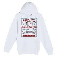 Frostys Snowflake Cafe Christmas Vibes Premium Pullover Hoodie