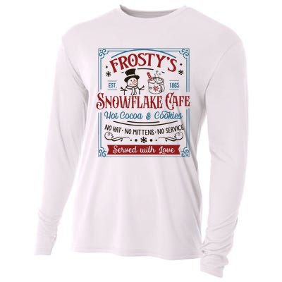 Frostys Snowflake Cafe Christmas Vibes Cooling Performance Long Sleeve Crew