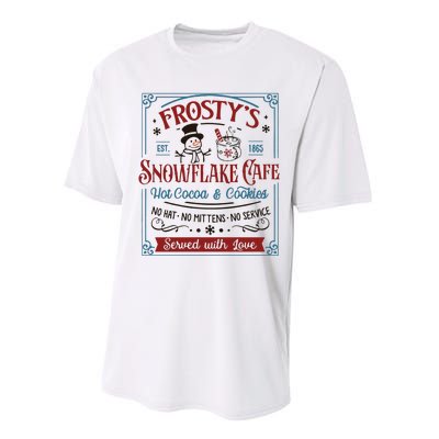 Frostys Snowflake Cafe Christmas Vibes Performance Sprint T-Shirt