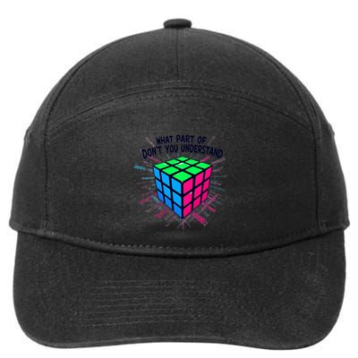 Funny Speed Cubing Math What Part Of DonT You Understand Great Gift 7-Panel Snapback Hat