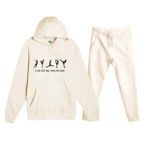 Figure Skating Cute Funny Ice Skating Premium Hooded Sweatsuit Set