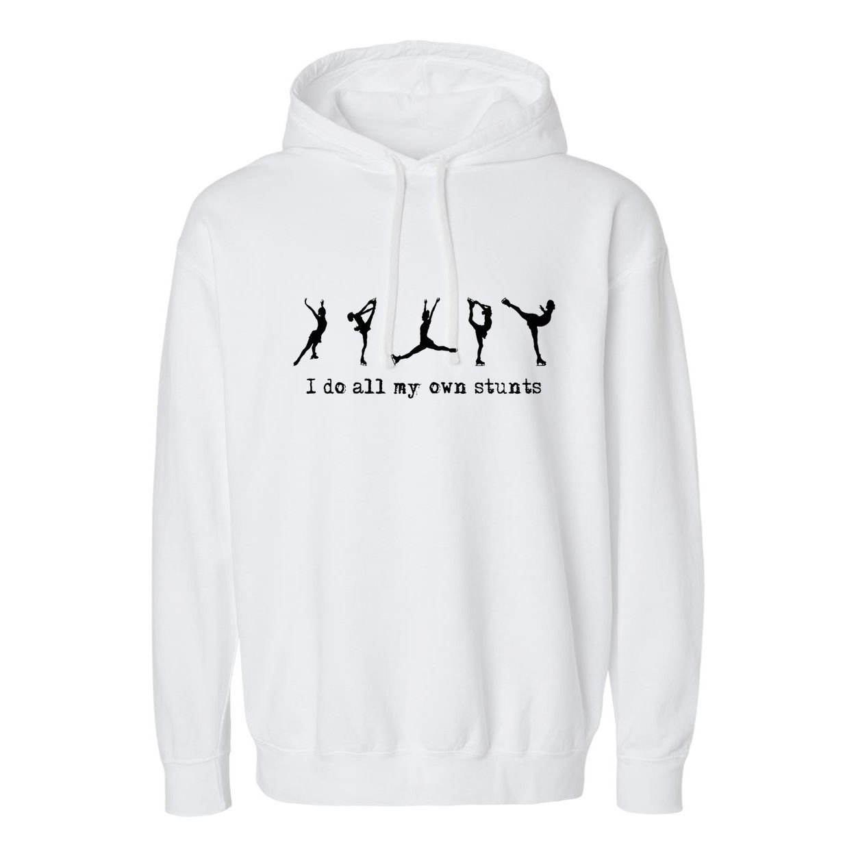Figure Skating Cute Funny Ice Skating Garment-Dyed Fleece Hoodie