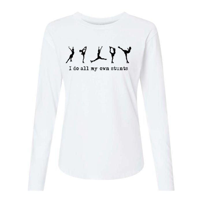 Figure Skating Cute Funny Ice Skating Womens Cotton Relaxed Long Sleeve T-Shirt