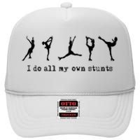 Figure Skating Cute Funny Ice Skating High Crown Mesh Back Trucker Hat