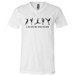 Figure Skating Cute Funny Ice Skating V-Neck T-Shirt