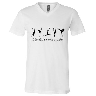 Figure Skating Cute Funny Ice Skating V-Neck T-Shirt