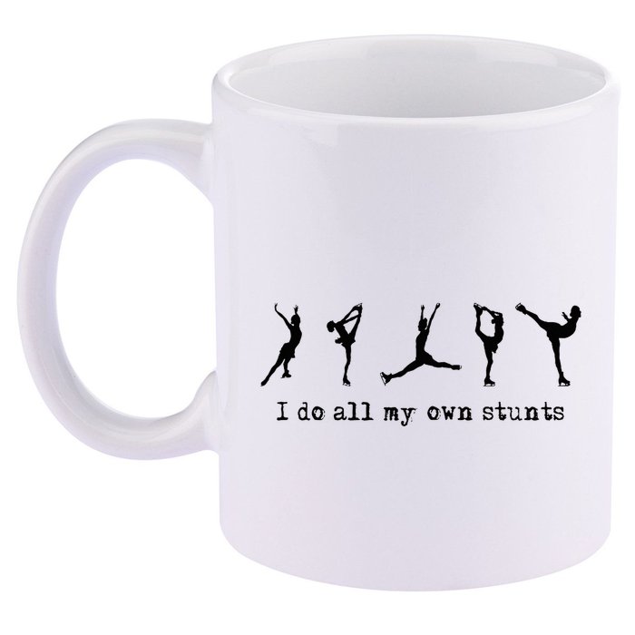 Figure Skating Cute Funny Ice Skating 11oz C Handle Ceramic Mug