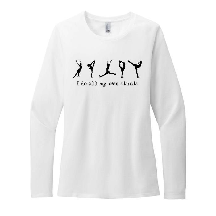 Figure Skating Cute Funny Ice Skating Womens CVC Long Sleeve Shirt