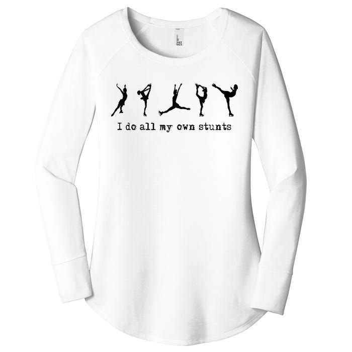 Figure Skating Cute Funny Ice Skating Women's Perfect Tri Tunic Long Sleeve Shirt