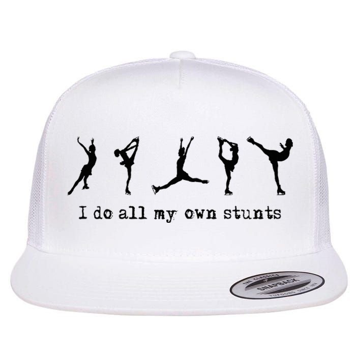 Figure Skating Cute Funny Ice Skating Flat Bill Trucker Hat