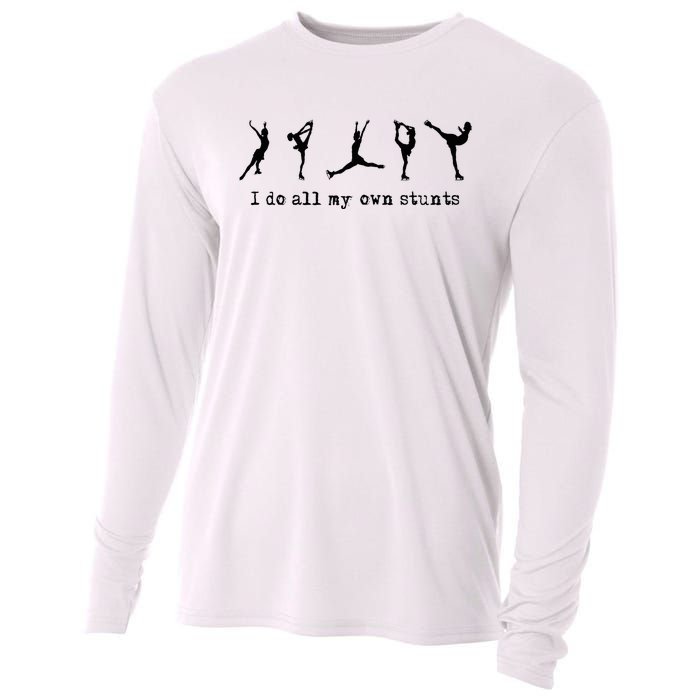 Figure Skating Cute Funny Ice Skating Cooling Performance Long Sleeve Crew