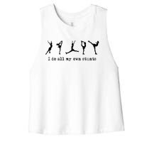 Figure Skating Cute Funny Ice Skating Women's Racerback Cropped Tank