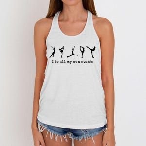 Figure Skating Cute Funny Ice Skating Women's Knotted Racerback Tank