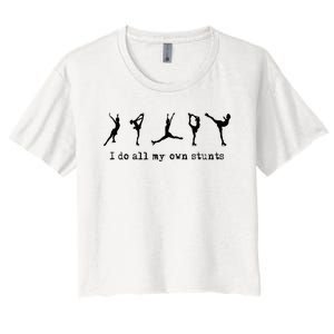 Figure Skating Cute Funny Ice Skating Women's Crop Top Tee