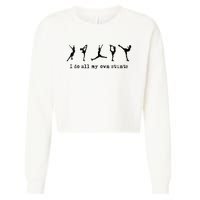 Figure Skating Cute Funny Ice Skating Cropped Pullover Crew