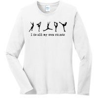 Figure Skating Cute Funny Ice Skating Ladies Long Sleeve Shirt