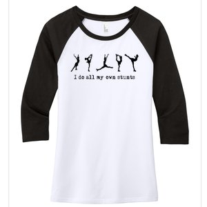 Figure Skating Cute Funny Ice Skating Women's Tri-Blend 3/4-Sleeve Raglan Shirt