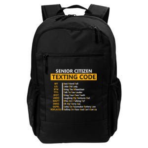 Funny Senior CitizenS Texting Code For Grandpa Daily Commute Backpack