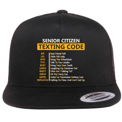 Funny Senior CitizenS Texting Code For Grandpa Flatbill Hat
