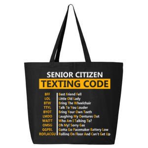 Funny Senior CitizenS Texting Code For Grandpa 25L Jumbo Tote