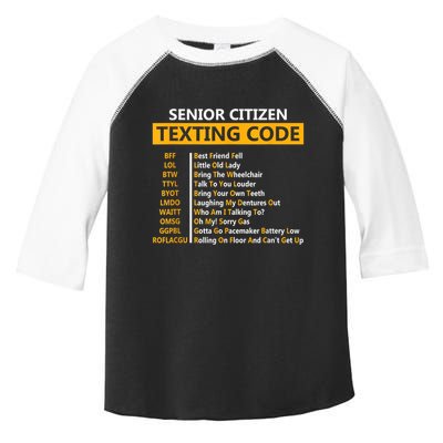 Funny Senior CitizenS Texting Code For Grandpa Toddler Fine Jersey T-Shirt