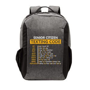 Funny Senior CitizenS Texting Code For Grandpa Vector Backpack