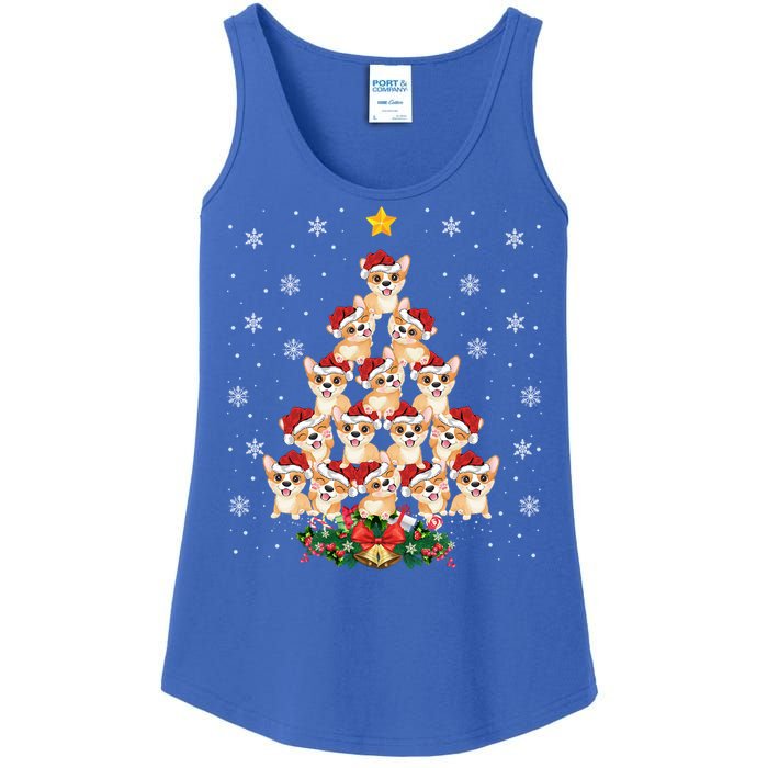 Funny Santa Corgi Xmas Gift Corgi Christmas Tree Great Gift Ladies Essential Tank