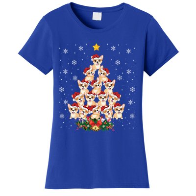 Funny Santa Corgi Xmas Gift Corgi Christmas Tree Great Gift Women's T-Shirt