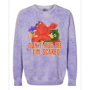 Funny Saying Don't Hug Me I'm Scareds Sarcasm Design Colorblast Crewneck Sweatshirt