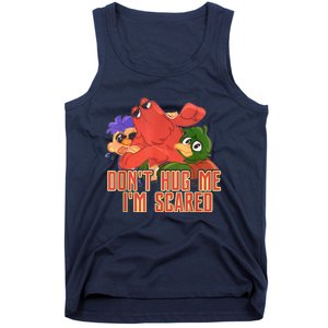 Funny Saying Don't Hug Me I'm Scareds Sarcasm Design Tank Top