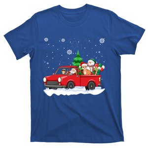 Funny Santa Driving Hot Rod Chihuahua Santa Hat Christmas Gift T-Shirt