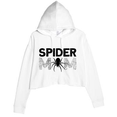 Funny Spider Design For Women Girl Sarachnid Spidey Lovers Crop Fleece Hoodie