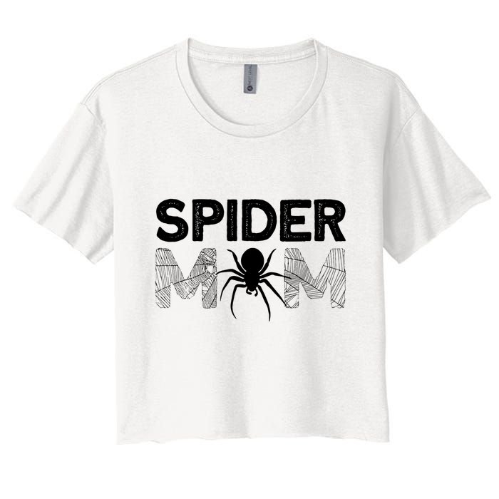 Funny Spider Design For Women Girl Sarachnid Spidey Lovers Women's Crop Top Tee