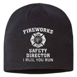 Fireworks Safety Director I Run You Run Bang Sustainable Beanie