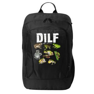 Funny Saying DILF Damn I Love Frogs Animals City Backpack