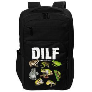 Funny Saying DILF Damn I Love Frogs Animals Impact Tech Backpack