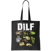 Funny Saying DILF Damn I Love Frogs Animals Tote Bag