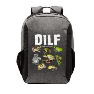 Funny Saying DILF Damn I Love Frogs Animals Vector Backpack